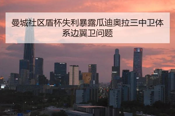 曼城社区盾杯失利暴露瓜迪奥拉三中卫体系边翼卫问题